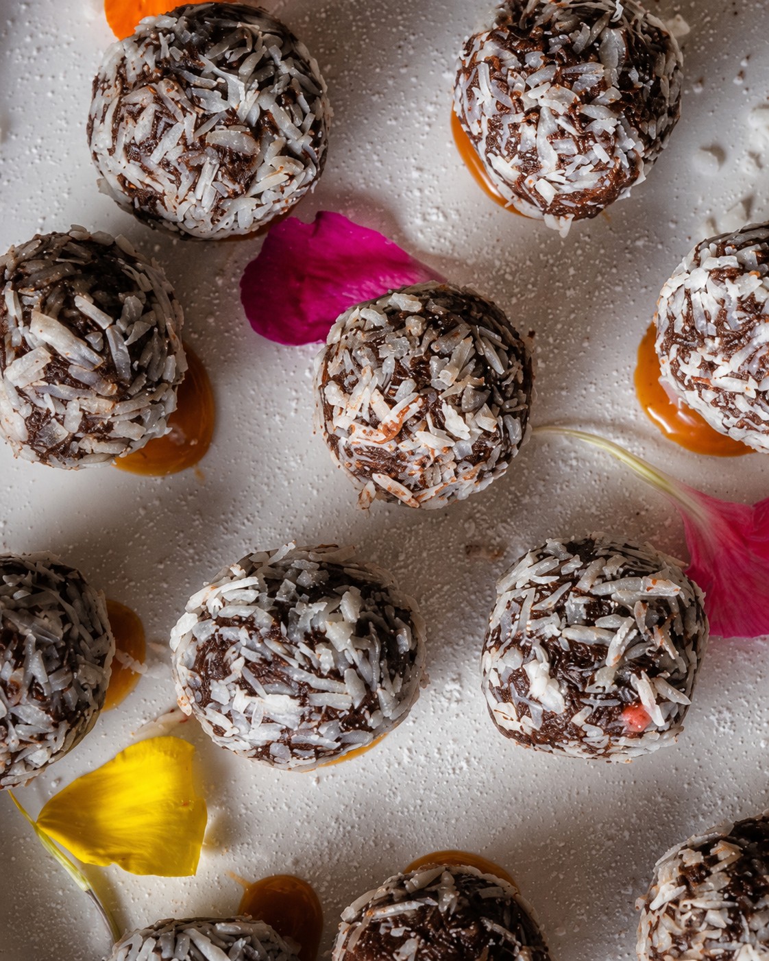 Caramel Coconut Brownie Truffles