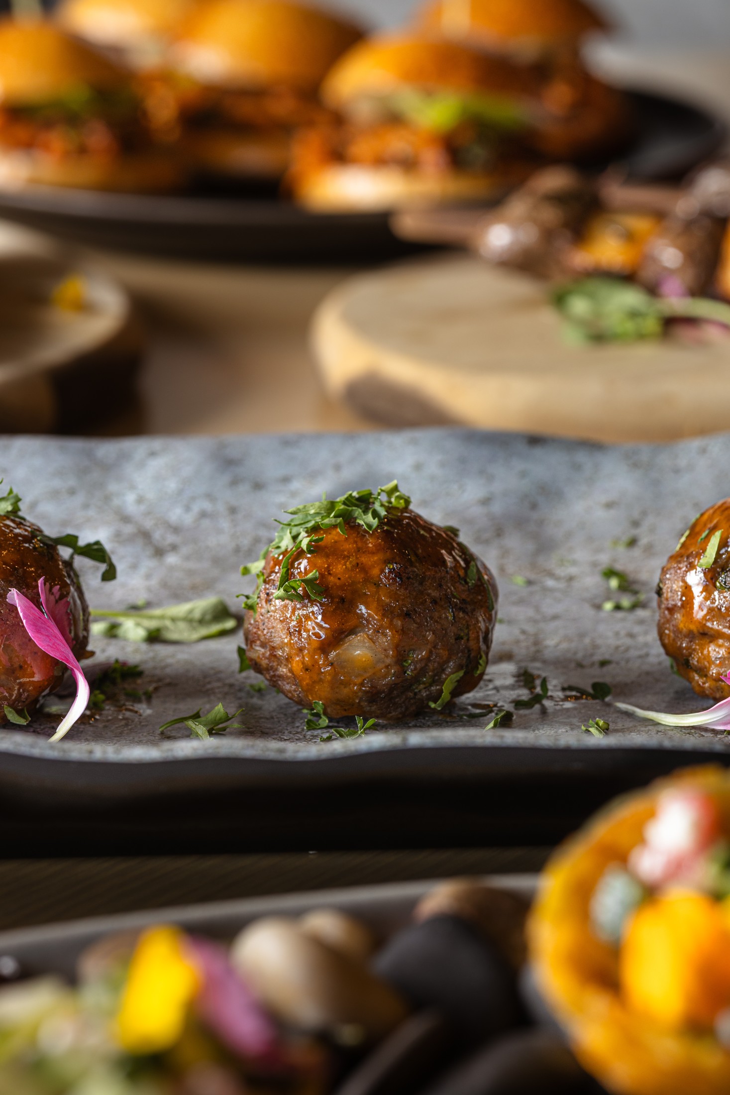 Honey Smoke — albondigas in chipotle honey sauce