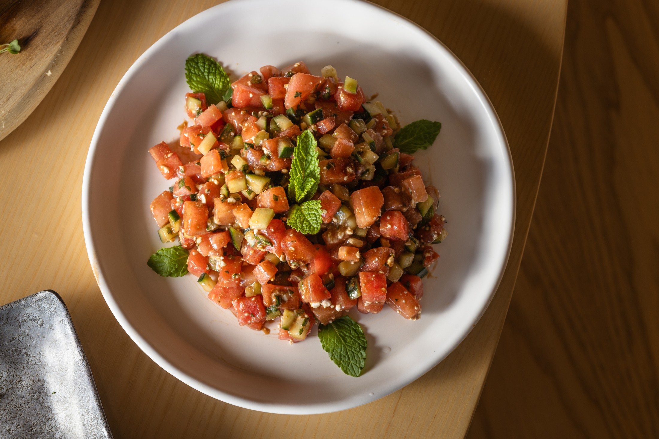 Summer Bloom — watermelon, cucumber, and feta bite